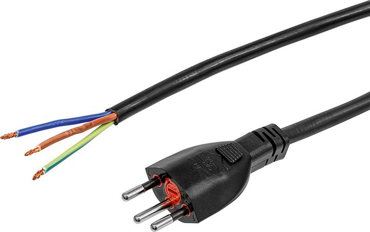 Image du produit Steffen Câble de raccordement Td 3x1.5mm2 noir 3m fiche T12 incl. fusible fin (3 m)