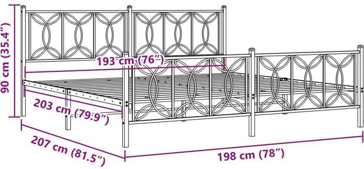 Image du produit vidaXL Bettgestell (193 x 203 cm)