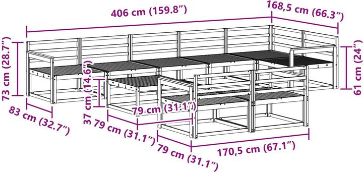 Produktbild vidaXL Outdoor-Sofa
