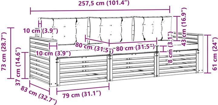 Produktbild vidaXL Outdoor-Sofa