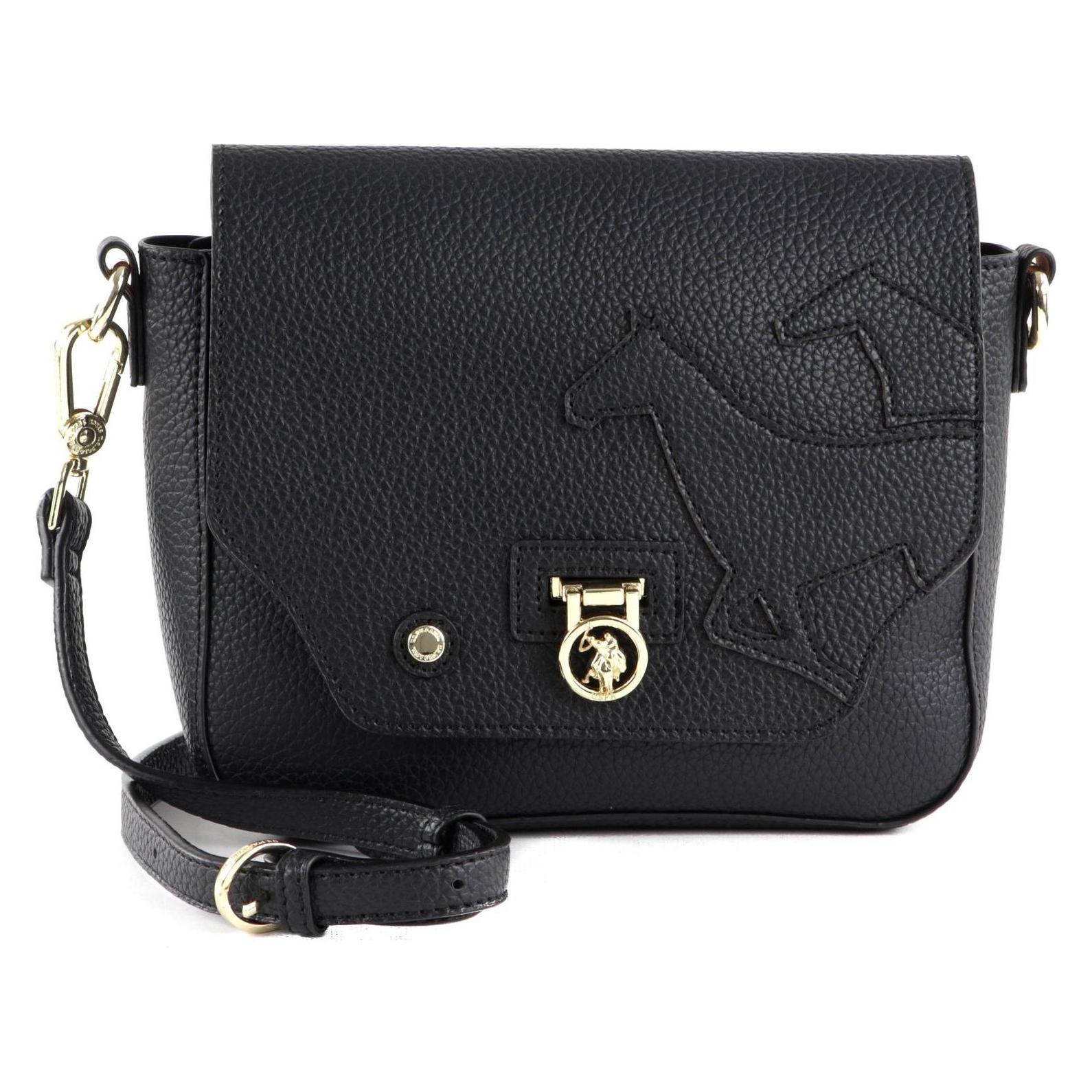 U.S. Polo, Damen, Handtasche, Newport Flap Crossbody Bag, Schwarz