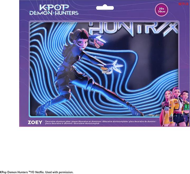 Image du produit Moriarty Art Project Metal plate - KPop Demon Hunters - Zoey, Huntrix (60.96 x 91.44 cm)