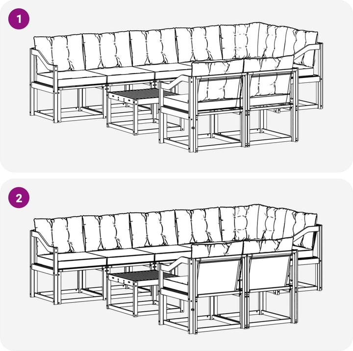 Produktbild vidaXL Outdoor-Sofa