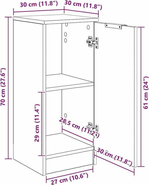 Immagine prodotto VidaXL Sideboard (30 x 30 x 70 cm)