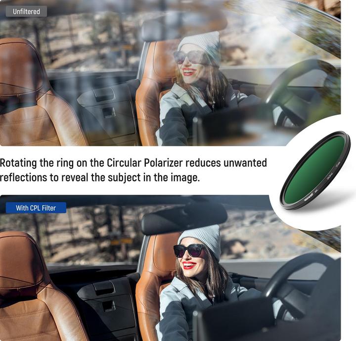 Actual product image Neewer 77MM MRC HD CPL Filter (77 mm, Polarizing filter)