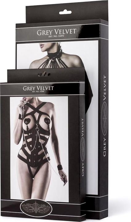 Image du produit Grey Velvet Ensemble de harnais en 2 parties, noir (M, L)