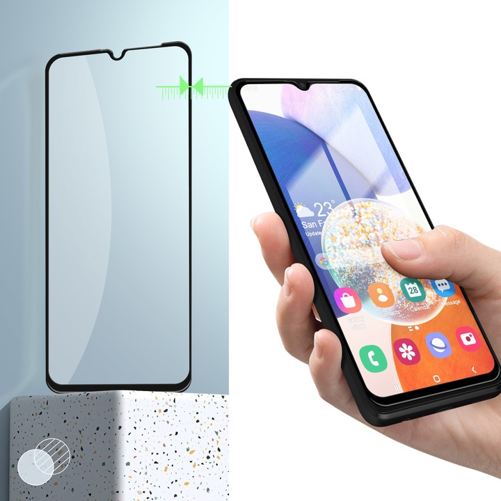 Actual product image Avizar 9H hardness glass display protection film (1 Piece, Samsung Galaxy A14)