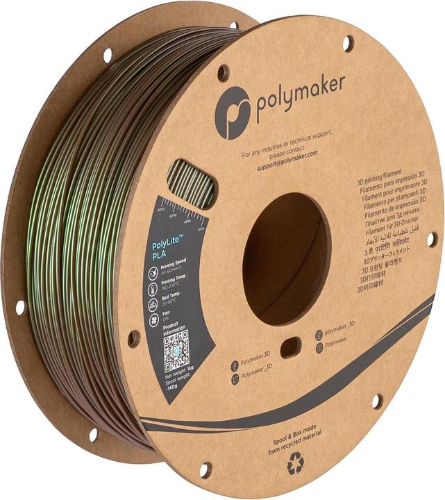 Immagine prodotto Polymaker PolyLite PLA Starlight (PLA, 1.75 mm, 1000 g)