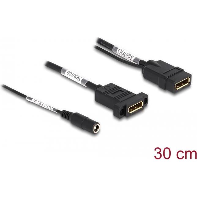Thumbnail - Delock DisplayPort-Kabel (0.30 m, DisplayPort), Video Kabel