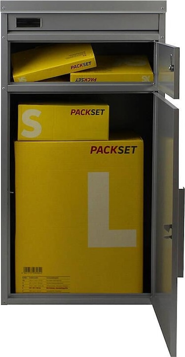 Actual product image SafePost 65 TIAMAT parcel box silver-grey + 2 lockers