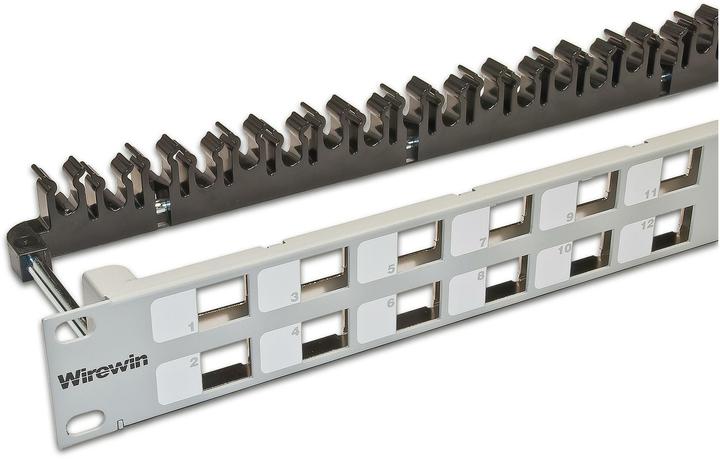 Actual product image Wirewin 24-port 1U patch panel, shielded
