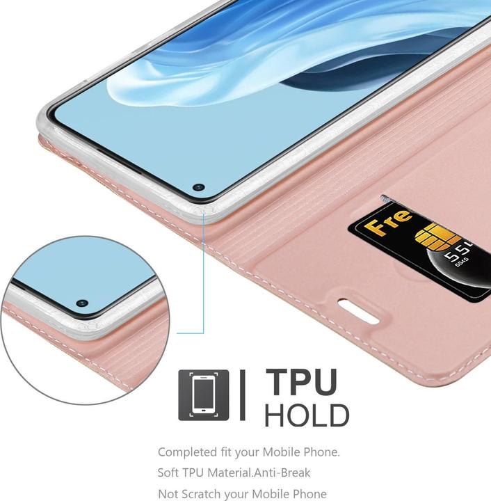 Actual product image Cadorabo Classy Book Case for Oppo FIND X5 LITE / Reno7 5G (Oppo Find X5 Lite, OPPO Reno7 Z 5G)