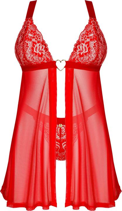 Produktbild Obsessive Elianes Babydoll und String Rot (XL, XXL)