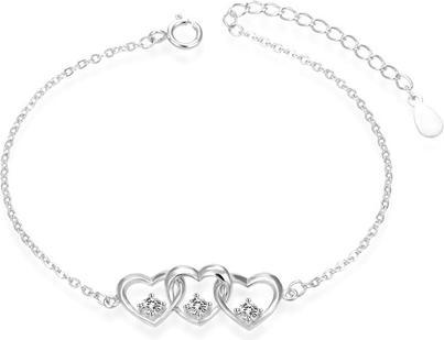 Actual product image Agato Delicate silver bracelet with hearts AGB761/21
