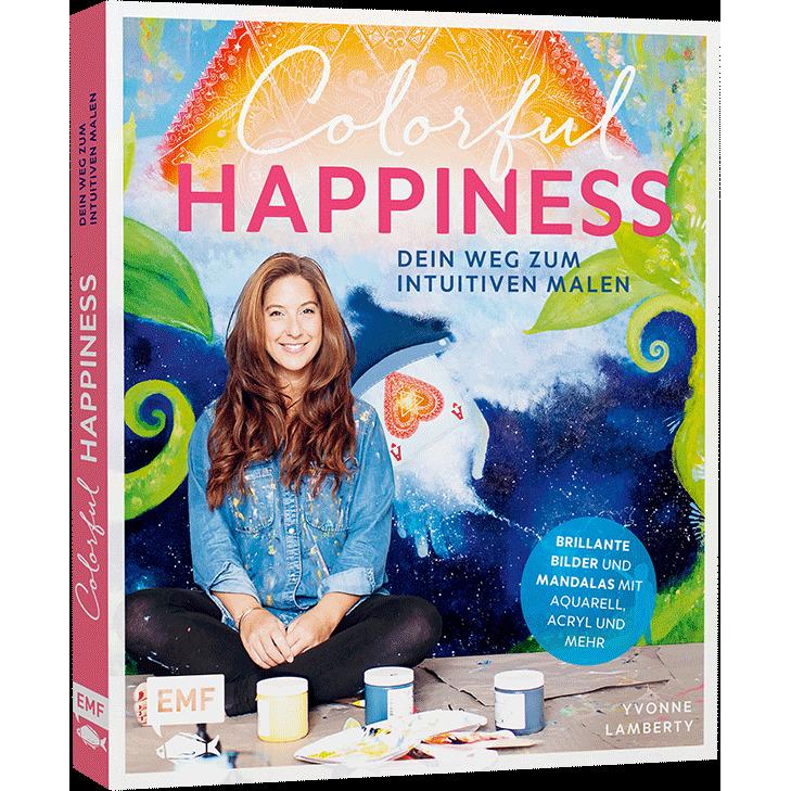 Thumbnail - Colorful Happiness – Dein Weg zum Intuitiven Malen, Ratgeber von Yvonne Lamberty