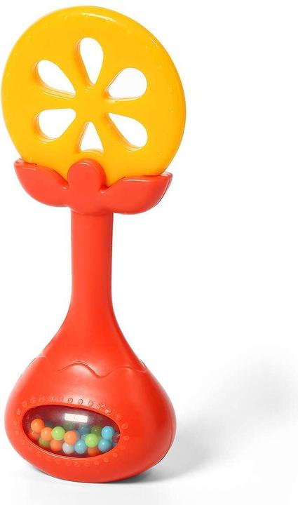 Babyono Anello da dentizione ARANCIONE - sonaglio (0 Mesi)