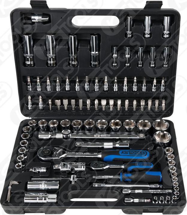 Produktbild KS Tools 1/4 +1/2 CHROMEplus Steckschlüssel-Satz, 96-tlg
