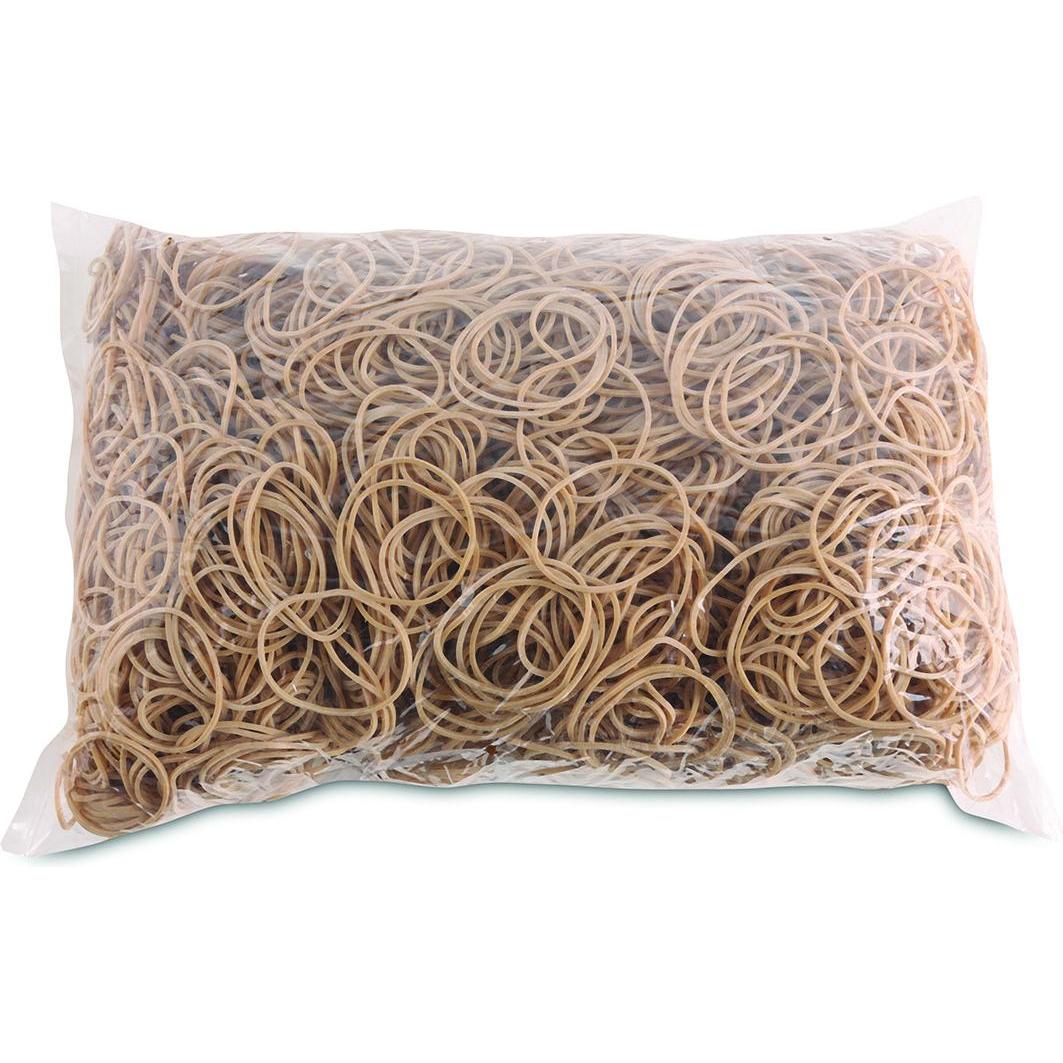 Office Products, Gummiband, Schutzvorrichtungen, medizinisch, 40 mm, 1,5 x 1,5 mm, 60 % Gummi, 1000 g, Hitze, natürlich ...