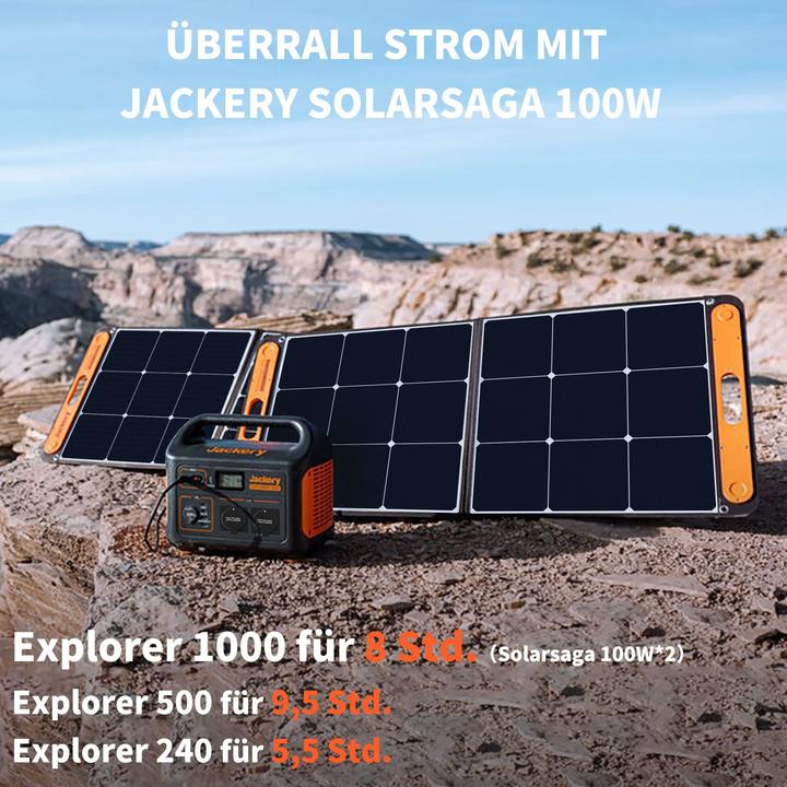 Produktbild Jackery SolarSaga (100 W, 4.69 kg)
