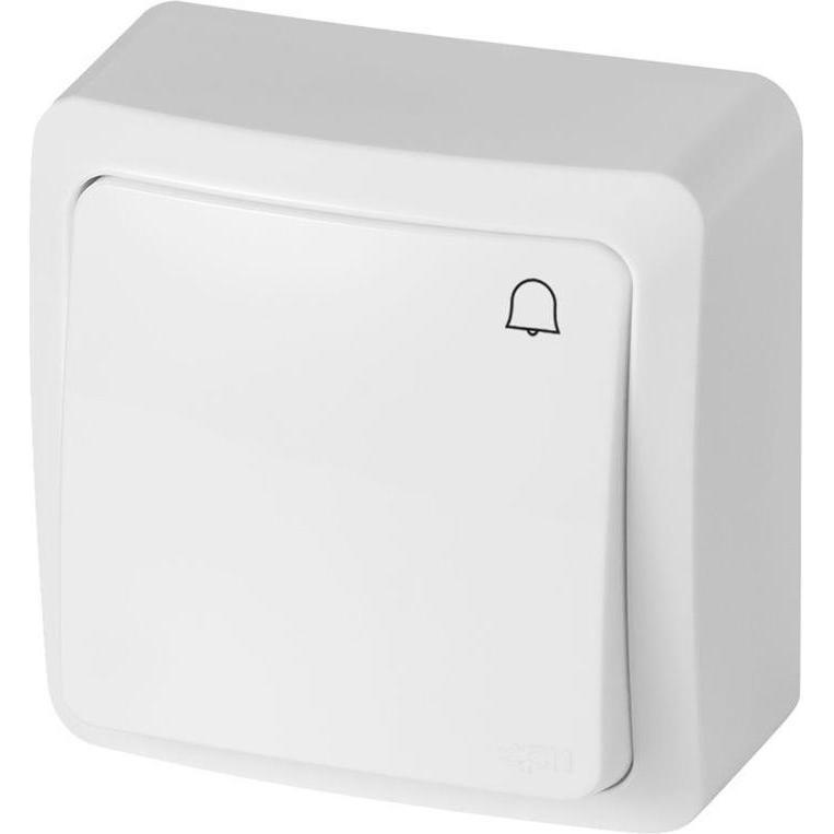 Elektro-Plast, Klingel + Türsprechanlage, Push Bell Switch White