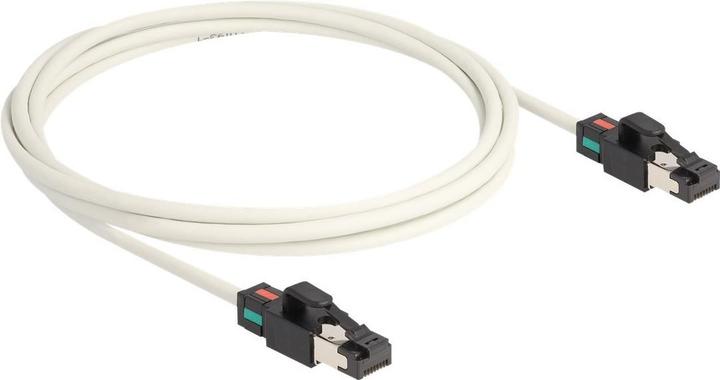 Produktbild Delock Netzwerkkabel RJ45 Stecker zu Stecker Cat.6A S/FTP mit drehbarer Farbmarkierung 2m weiss (S/FTP, CAT6a, 2 m)