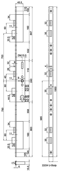 Actual product image MSL Multipoint locking devices FlipLock Standard 24421