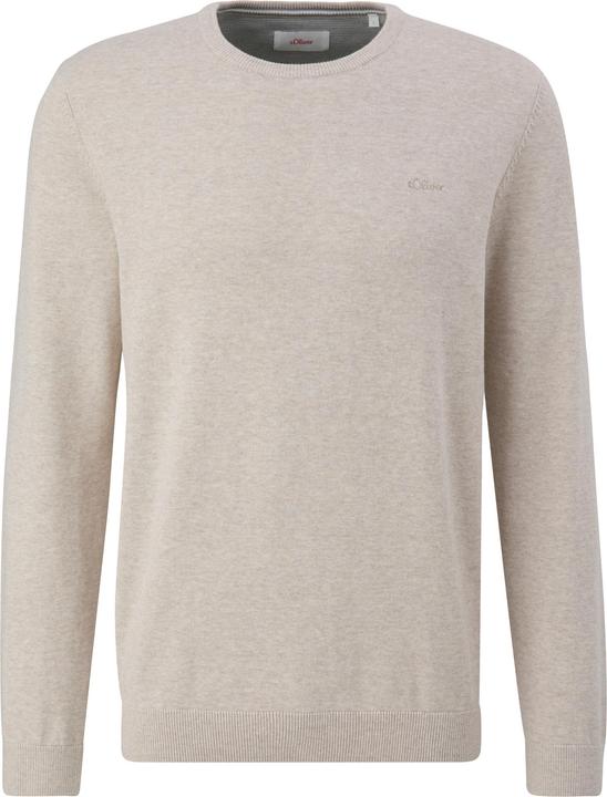 Produktbild s.Oliver Strickpullover Baumwollpullover mit Logo-Stickerei (XL)