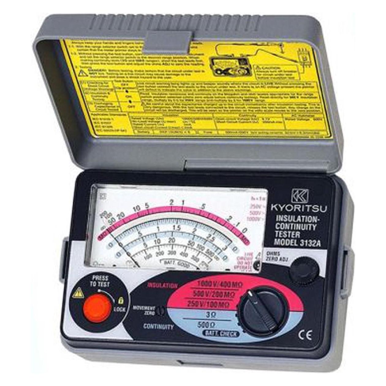 Kyoritsu, Multimeter, Isolatietester Analoge Isolatietester Continuïteitstester Kew 3132A