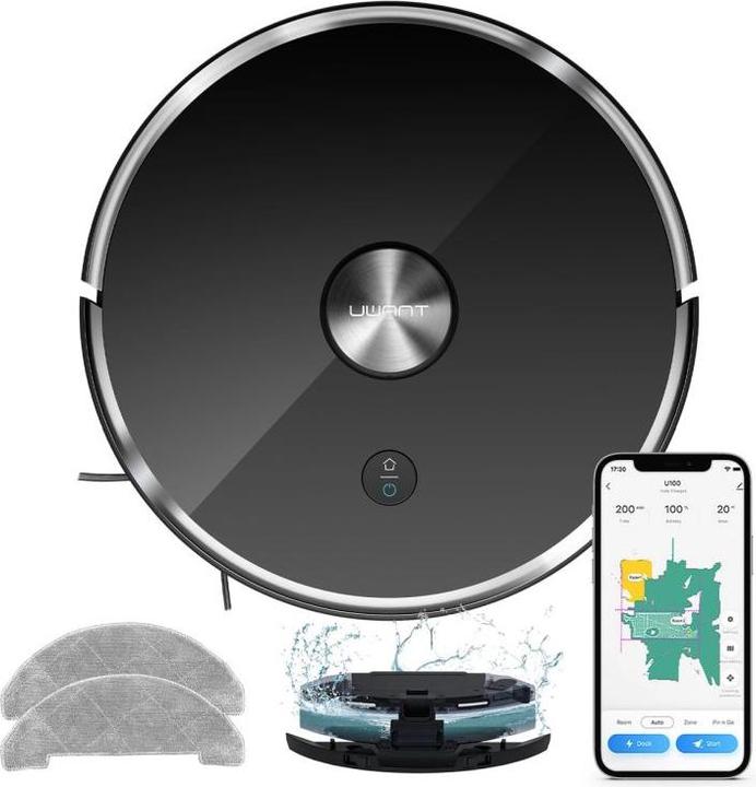 Produktbild Uwant U100 Lite Robot Vacuum Cleaner with Mop Function + Charging Station - Gray (2700 Pa, Wischtuch)