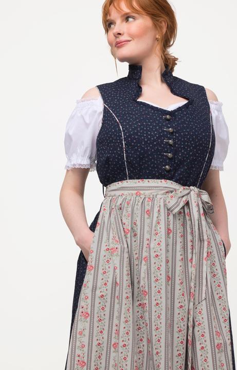 Immagine prodotto Ulla Popken Abito tradizionale Dirndl con taglio smanicato, bottoni decorativi e scollo a cuore (50)