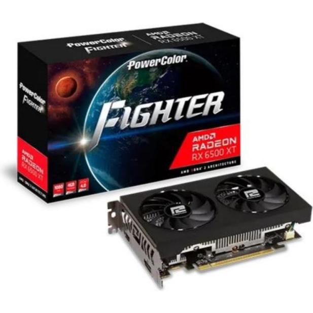 Powercolor VGA Radeon Fighter RX 6500XT 4GB GDDR6 V3 (AXRX 6500XT 4GBD6-DHV3) (4 GB), Grafikkarte