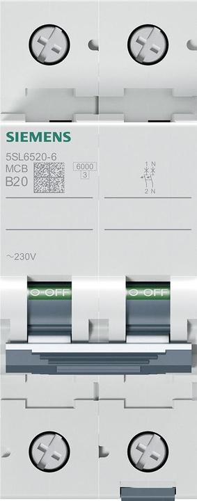 Immagine prodotto Siemens Interruttore 230V 6kA 1+N B 20A 5