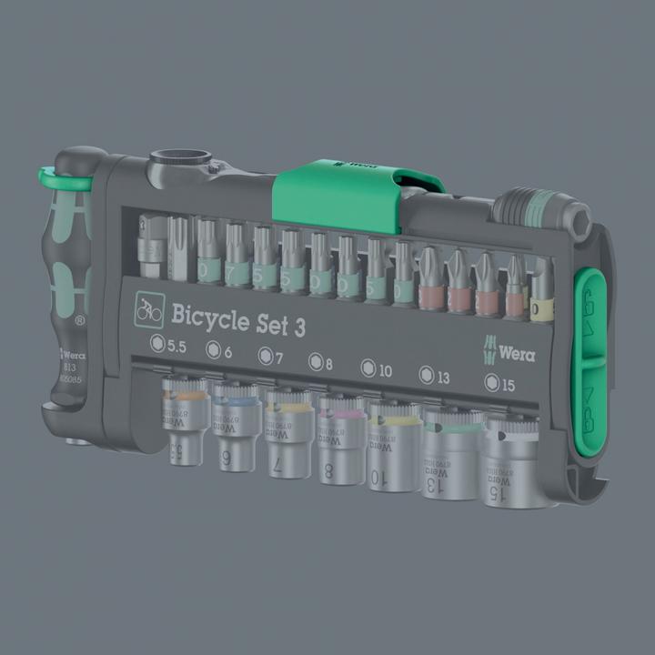 Produktbild Wera Bicycle Set 3 (1/4" x 50, 1 x TX 30x25, 1 x TX 40x25, 1 x TX 25x25, 1x TX 20x25 mm, 1/4" x 25mm, 1 x TX 27 x 25 mm)
