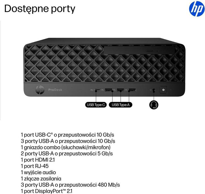 Actual product image HP ProDesk 4 SFF G1i Desktop AI PC (512 GB, 16 GB, Intel Core Ultra 5 225)