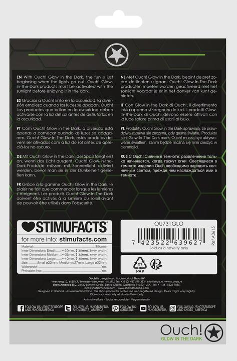 Image du produit Ouch! 3 pcs Cock Ring Set - Glow in the Dark