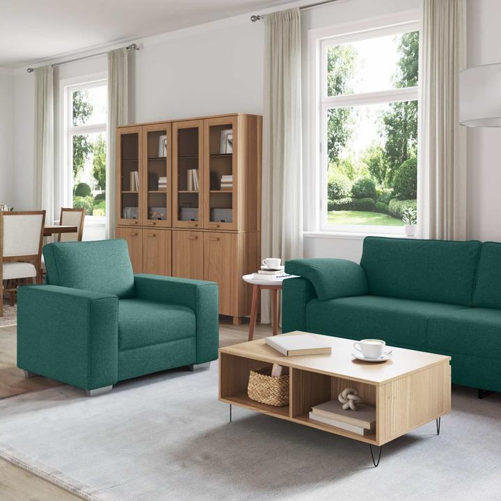 Actual product image vidaXL Leinen Sofa (2 person sofa, 3-seater)