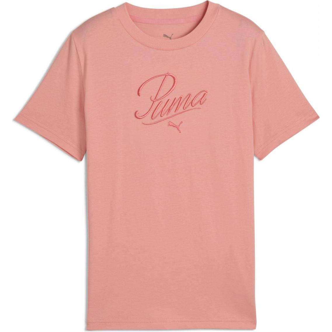 Thumbnail - Puma, Damen, Sportshirt, ESS SCRIPT Tee G (152), Weiss, 152