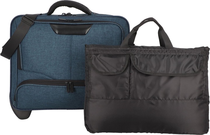 Produktbild Dermata Business Laptop Trolley Canvas 3497CV Blauw (32 l, Handgepäck (bis 50l))