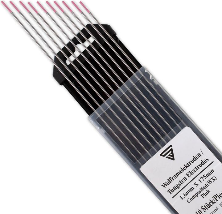 Actual product image Stahlwerk Tungsten electrodes / welding electrodes WX Pink 1.6 x 175 mm set of 10