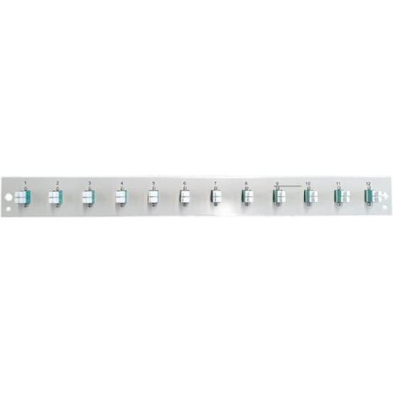 Thumbnail - EFB Elektronik Bestückte Frontblende mit 12 x LC Duplex Kupplung grau (0.01 m), Netzwerkkabel