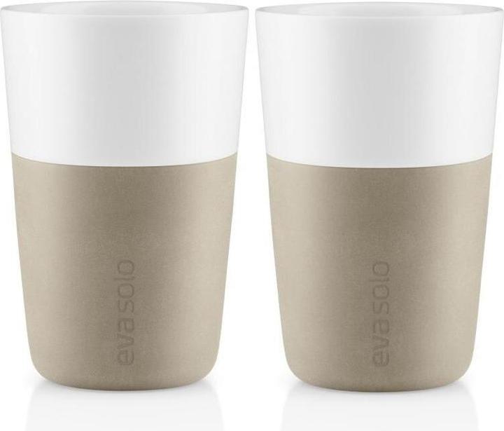 Produktbild Eva Solo Latte Macchiato Becher 360 ml, 2 Stück, Beige/Weiss (360 ml, 2 x)