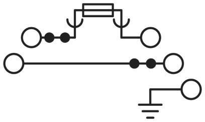 Actual product image Phoenix Contact UT 4-PE/L/HESI (5X20) 3214320 Fuse feed-through terminal 0.14 mm² 6 mm² Black 50 pcs.