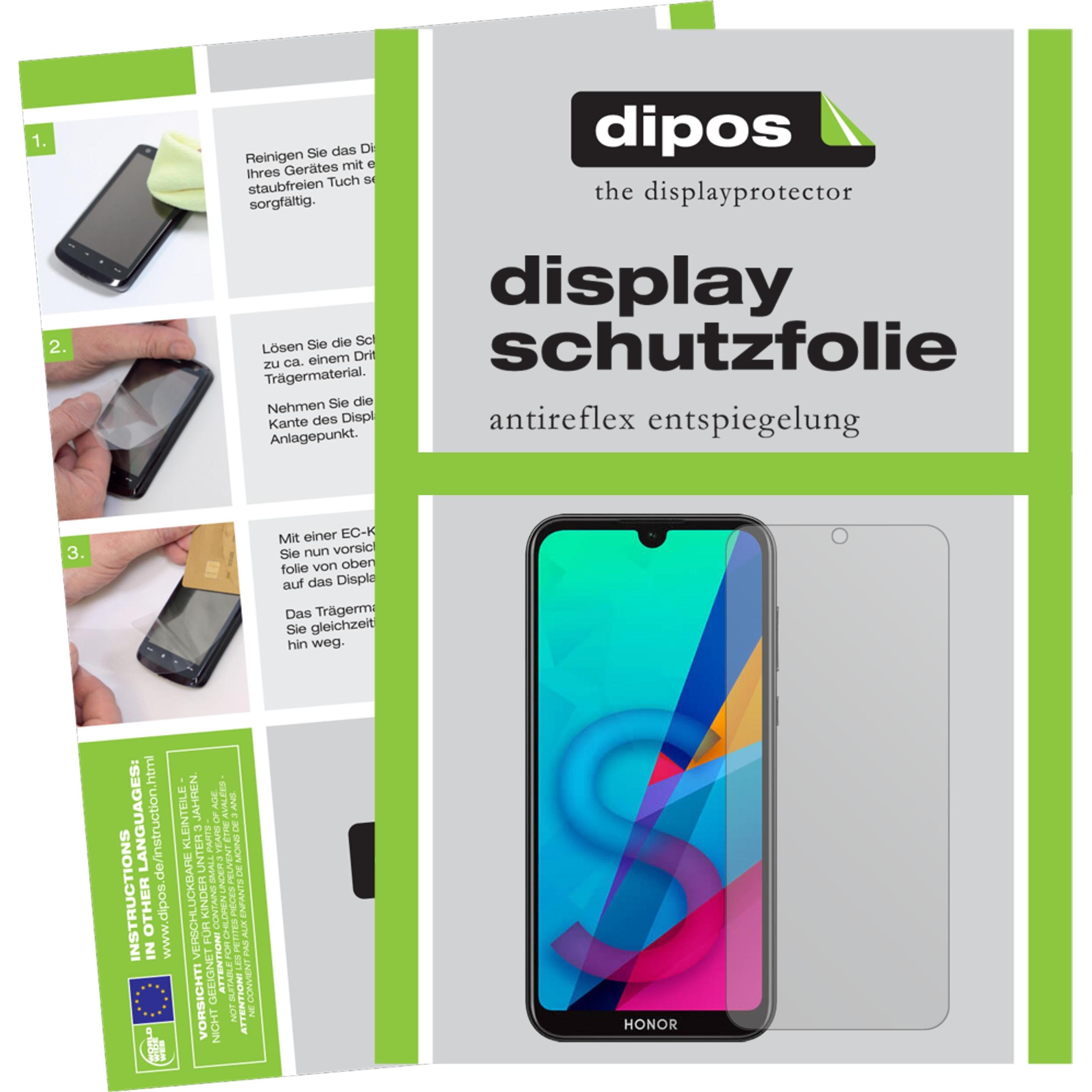 Dipos Displayschutzfolie Antireflex (2 Stück, Honor 8s), Smartphone Schutzfolie, Transparent