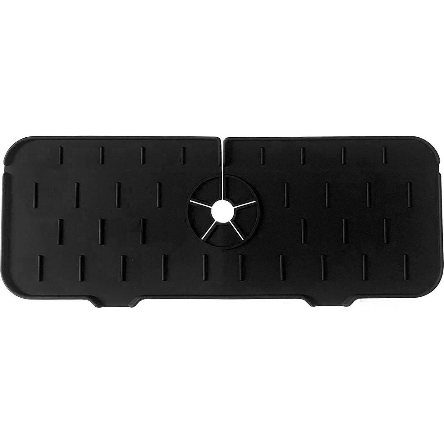 JTI Matte/Spritzschutz für Waschbecken - Schwarz, Abtropfgestell, Schwarz