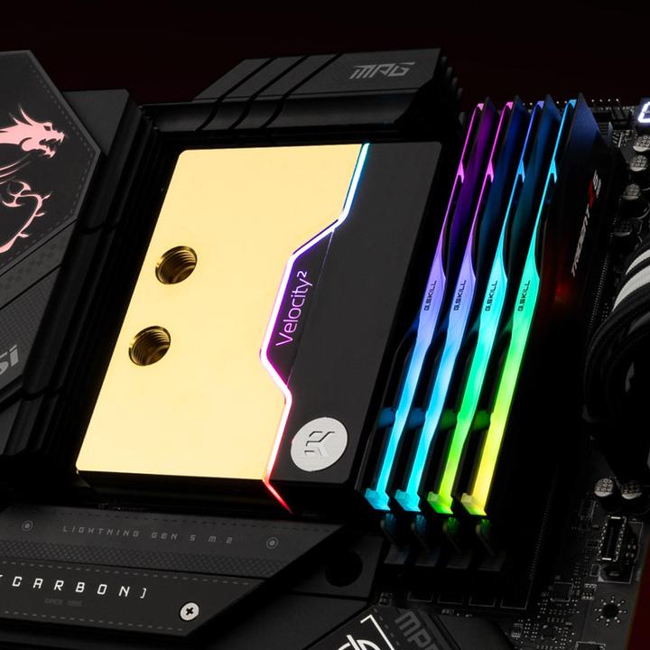 Actual product image EKWB EK Quantum Velocity²D-RGB AM5 Ni+gd 3831109895368