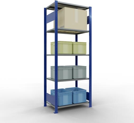 Immagine prodotto Schulte Lagertechnik Sistema di scaffalature di base senza viti MULTIplus150 con ripiani di lunghezza