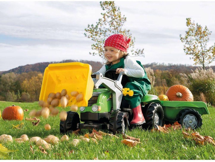 Immagine prodotto Rolly Toys trattore rollyKid-X con caricatore e rimorchio