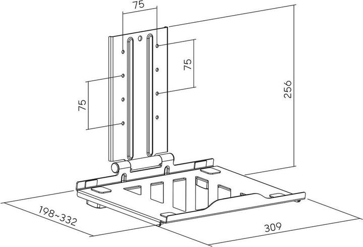 Image du produit myWall Supports réglables pour adaptateur d'ordinateur portable pour les fixations de moniteur