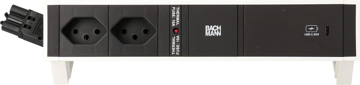 Produktbild Bachmann Tischsteckdosenleiste DESK 2, 2x T13, 1x USB C (2 x, Typ 13, 0.20 m)