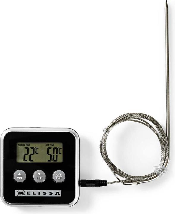 Immagine prodotto Melissa Fleischthermometer | bis zu 250°C | Alarm Timer | LCD Display